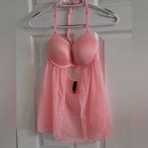 Peach front clasp lingerie